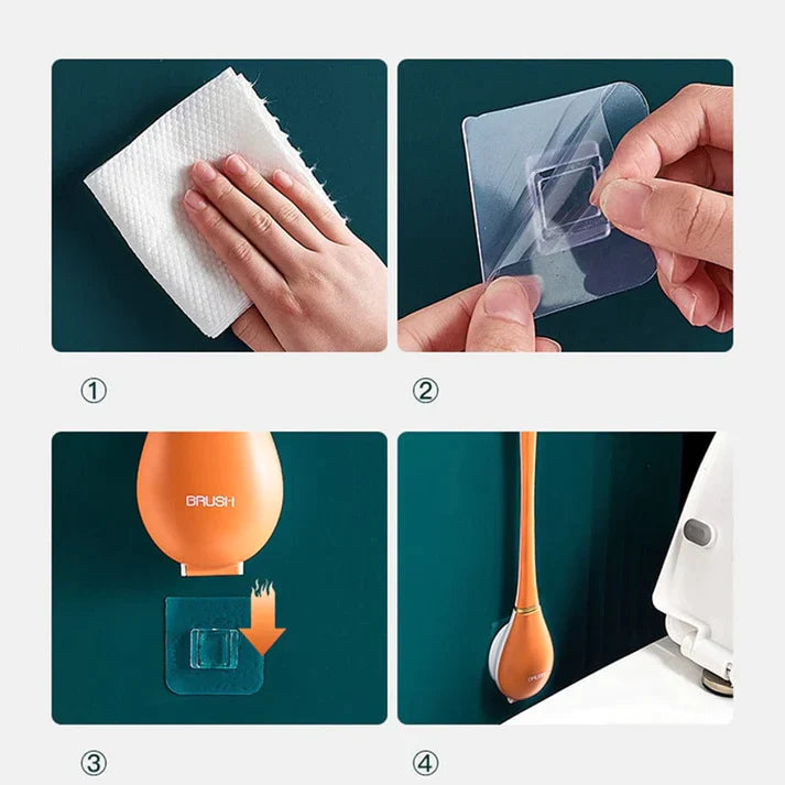 SmartBrush - Brosse pour toilettes en Silicone élégante et hygiénique